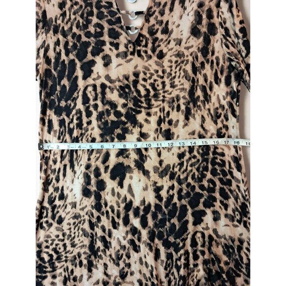 Cable & Gauge Leopard Print Dress Size L - Picture 8 of 8